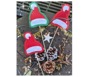 Stickserie ITH - 17 Blumenstecker Xmas